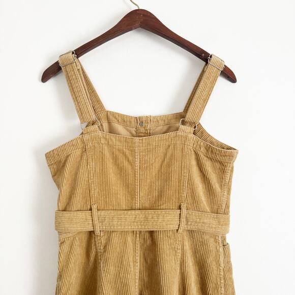 FREE PEOPLE x LEVI'S Calla Corduroy Belted Midi Dress Tan Small S - Picture 8 of 11